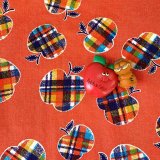 Vintage madras check apple cushion cover