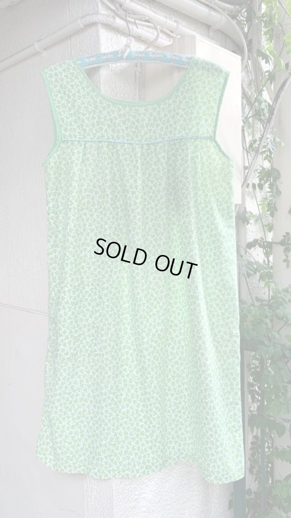 画像1: Vintage clover printed sleeveless dress