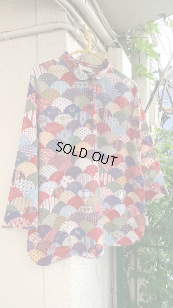 画像1: Vintage JCPenney patchwork printed top