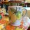 画像1: Vintage lemon flower printed stacking mug　A (1)