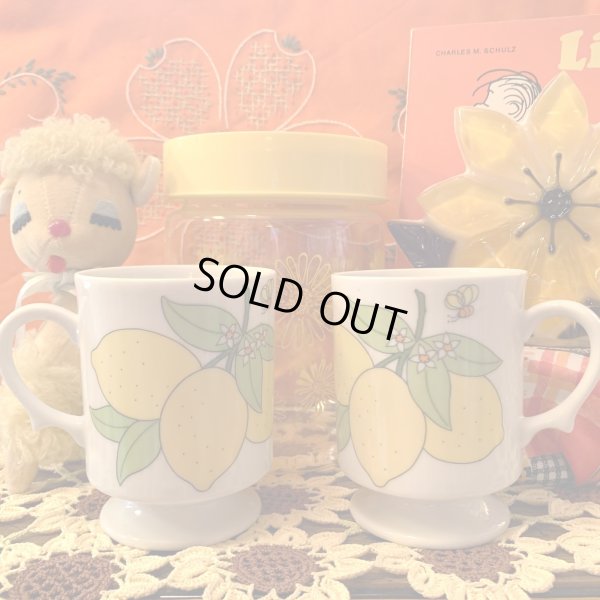 画像3: Vintage lemon flower printed stacking mug　A