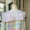 画像2: H様専用　Vintage flower embroidery cotton collar pastel check dress (2)