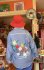 画像1: Vintage flower&butterfly&bee patchwork chambray shirt (1)