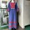 画像1: 70S flare sleeves bandana maxi dress (1)