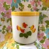 Vintage ye/or flower printed canister