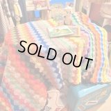 Vintage colorful knit blanket