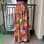 画像1: Vintage flower crazy pattern patchwork printed long skirt (1)