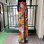 画像2: Vintage flower crazy pattern patchwork printed long skirt