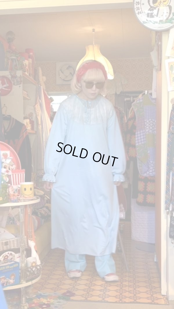 画像3: Vintage light blue poly flare pants