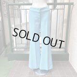 Vintage light blue poly flare pants
