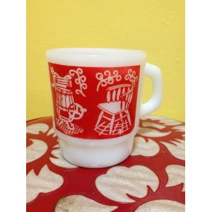 画像: FK Mug ファニチャー柄　RD