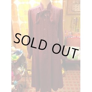 画像: レトロ柄おリボンワンピース