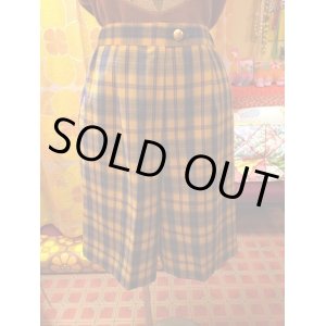 画像: DEAD STOCK YE/BL チェック柄ウールキュロット