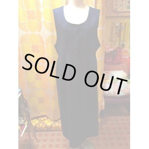 画像: ネイビーノースリーブ　ウールワンピース