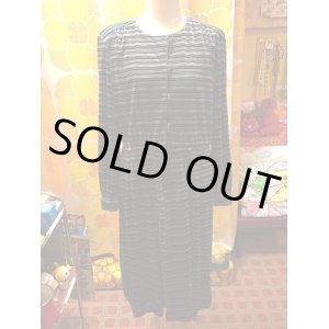画像: GY/BKマルチボーダーベロアワンピース（SALE）