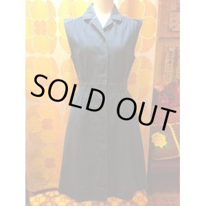 画像: デニム刺繍ノースリーブワンピース