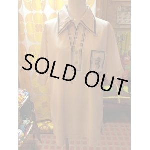 画像: ブラウンステッチ柄ポリTee