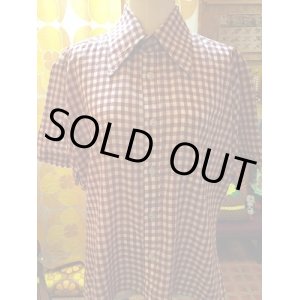 画像: チョコレートブラウン　ギンガムチェックShirt(SALE)