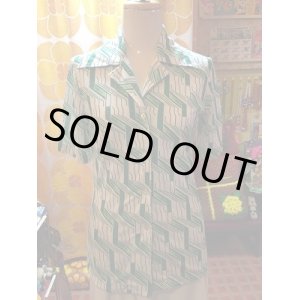 画像: レトログリーンモダン柄Shirt(SALE)