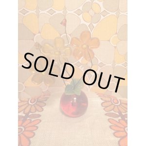 画像: ルーサイト置物　YE/OR FLOWER＆小さなトライアングルモチーフ