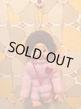 画像: ビー玉ポシェット　ピンクKnitのモンチッチ