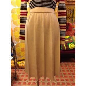 画像: クリームホワイト　アコーディオンプリーツKnitスカート