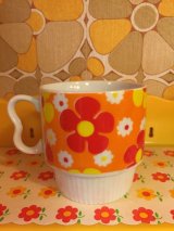 画像: OR/YE レトロFLOWER Mug