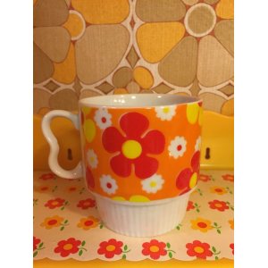 画像: OR/YE レトロFLOWER Mug