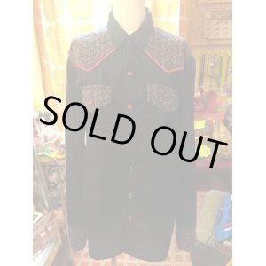 画像: RD/BK FLOWERウエスタンShirt