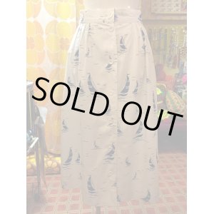 画像: ヨット柄マリンスカート（SALE）