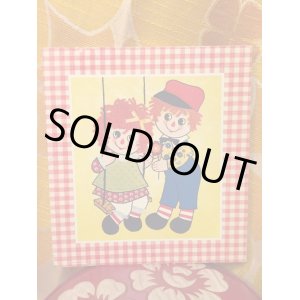 画像: ギンガムチェックフレーム　Raggedy Ann＆Andy WallHanging（ブランコ）