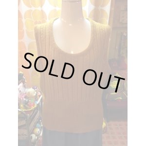 画像: マスタード　リブ編みKnitベスト