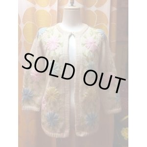画像: FLOWERモチーフKnitカーデ