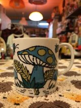 画像: BL/GR ドット柄Mushroom Mug