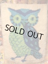 画像: VINTAGE GR/BL OWL Rug