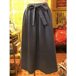 画像: ライトデニム ラップスカート
