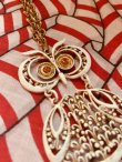 画像4: VINTAGE OrangeEye White Owl Necklace