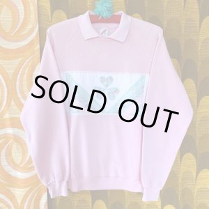 画像: パステルFlower Patchwork 襟付きSweat