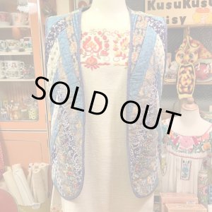 画像: BL Flower・Paisley Patchwork quilting vest