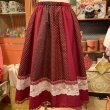 画像1: Flower Print patchwork skirt