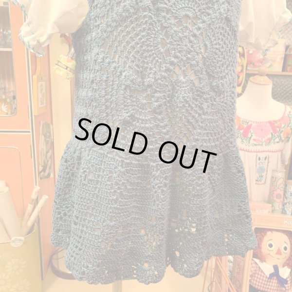 画像3: Light blue Crochet tops 