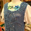 画像2: Light blue Crochet tops 