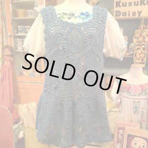 画像: Light blue Crochet tops 