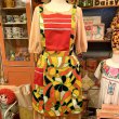 画像1: Psychedelic flowers vintage apron