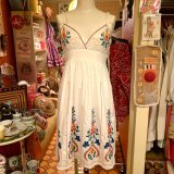 画像: Flower Embroidered camisole dress 