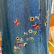 画像3: Butterfly・Flower embroidery sleeveless denim onepiece