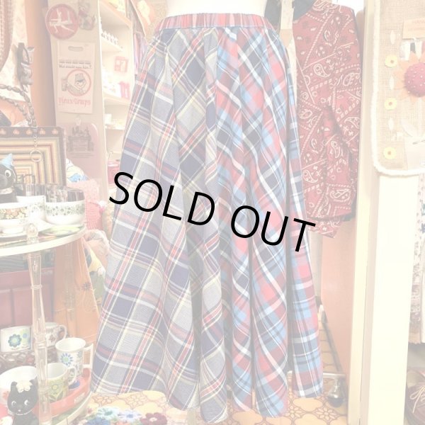 画像1: Plaid Switching Skirt