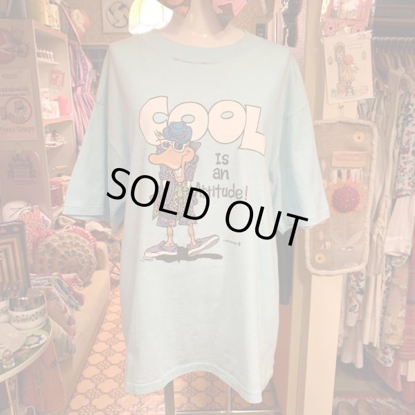 画像1: (SALE) COOL Printed Vintage Tee  