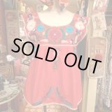 画像: Mexican flower embroidered tops
