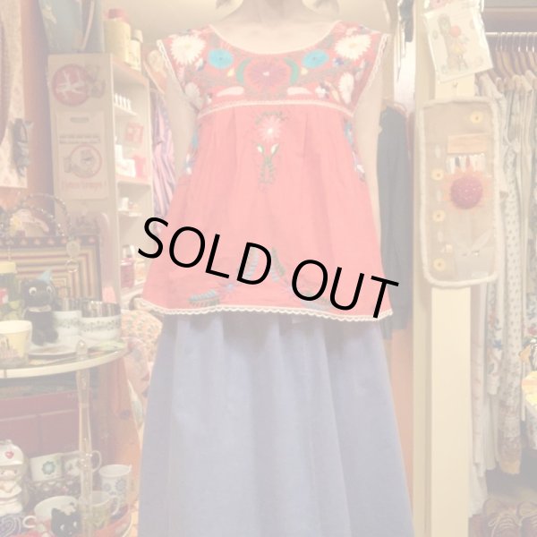 画像3: Mexican flower embroidered tops